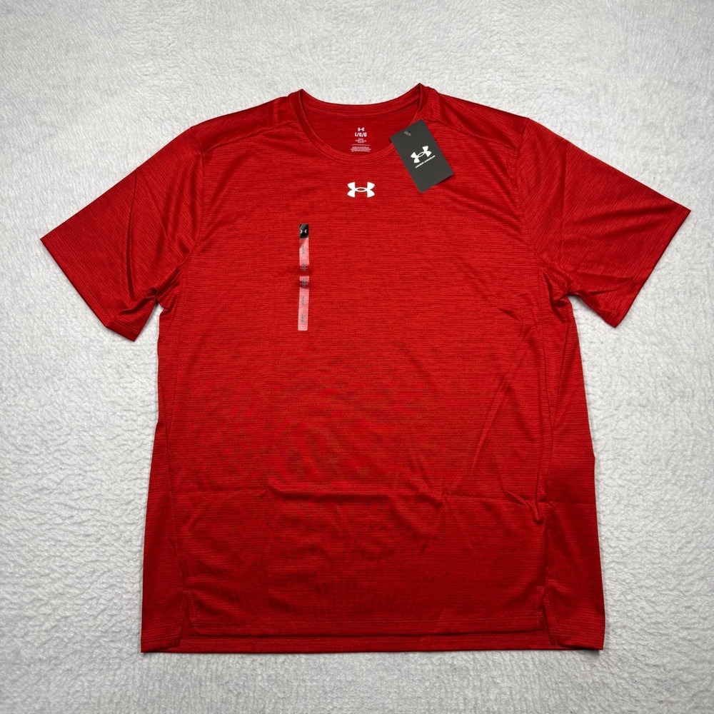 NWT Under Armour‎ Team Tech Vent Short Sleeve Athletic T-Shirt Red Men's Size L